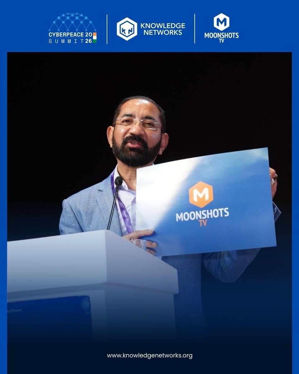 KnowledgeNtwks's tweet photo. Today marks a turning point for startup ecosystems worldwide. At the @cyberpeacengo , we officially launched @Moonshots_TV  .

#MoonshotsTV #StartupInnovation #GlobalStage #CyberPeace #knowledgenetworks https://t.co/Zq70EMeZTk