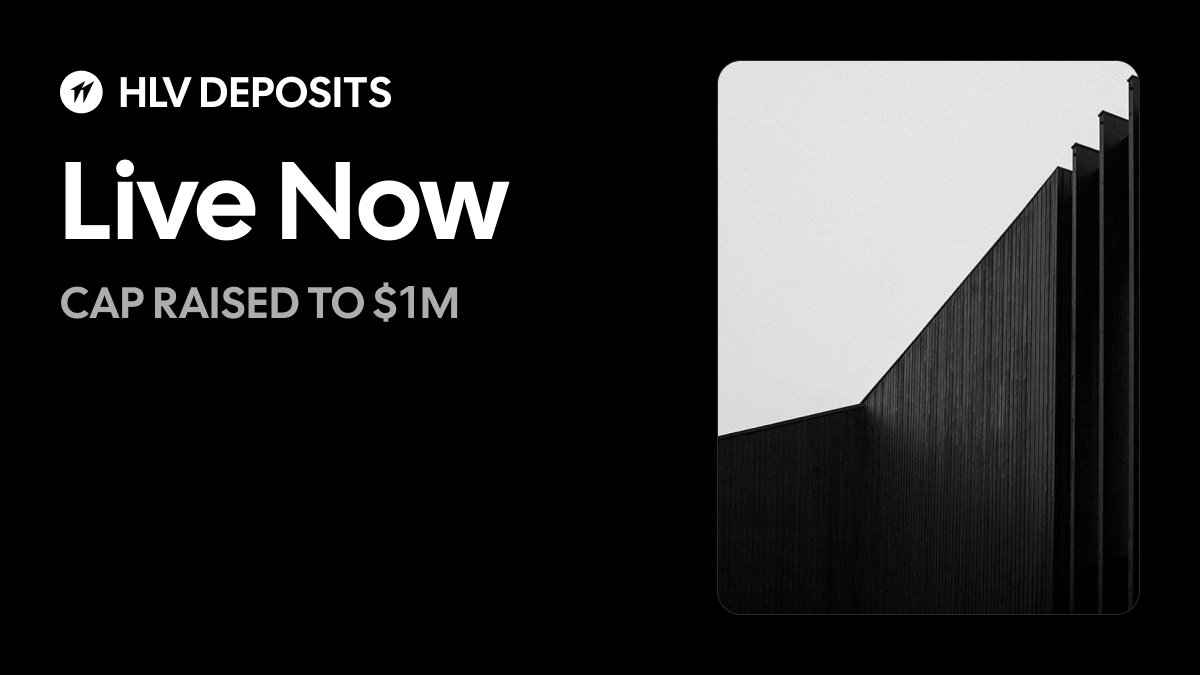 Deposits into the Hotstuff Liquidity Vault (HLV) are now live.

• Total Cap: $1,000,000
• Invite-only access

First Come First Serve

24 hours before the deposits close: app.hotstuff.trade/vaults