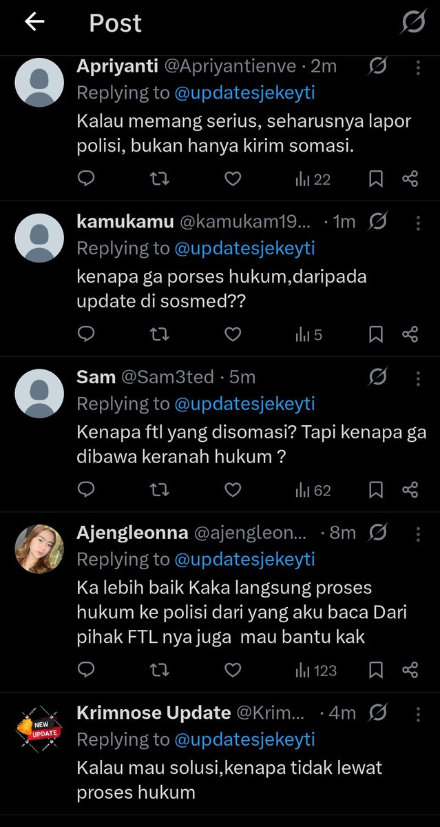 febrynech's tweet image. Gila buzzer di replynya.
Narasinya sama semua.

Tolol emang FTL.