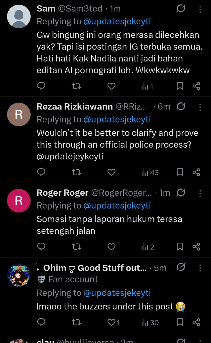 febrynech's tweet image. Gila buzzer di replynya.
Narasinya sama semua.

Tolol emang FTL.