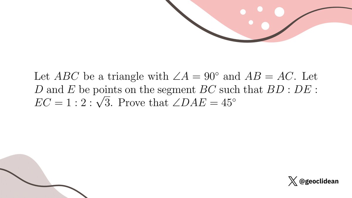 geoclidean's tweet photo. Indian RMO- Paper 2
#Geometry #AngleChasing #SimilarTriangles https://t.co/jLY9VriKmZ