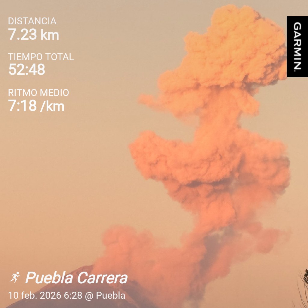 Y así amaneció el popo con una pequeña fumarola 😅🗻#FelizMartesATodos #SumandoKmX #CorroAMiPaso #MeEncantaCorrer <a href="/Comunirunners/">Comunirunners</a> <a href="/ManicomioRunner/">Manicomio Runner \m/ 🤪 \m/</a> <a href="/MeEncantaCorrer/">Me Encanta Correr</a>