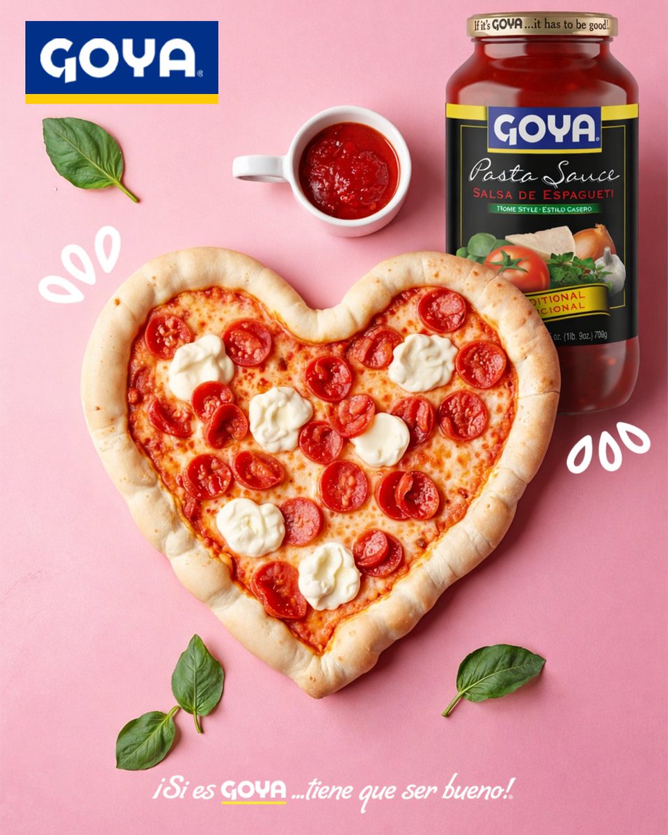 GoyaPR's tweet photo. Amor es… una pizza casera con Salsa Marinara Goya y tus personas favoritas. 

¡Si es Goya…tiene que ser bueno! https://t.co/5aaEMO9fyr