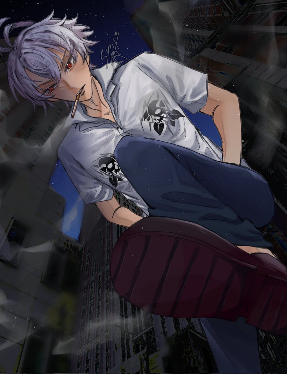 XansBlender's tweet photo. where the #samatoki fans at??who want to be stepped on!? #hypmic #hypnosismic #左馬刻 https://t.co/arpJddwyBE