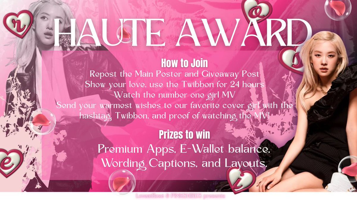 <a href="/PINKSHIRES/">♛</a> ᅠᅠ
A celebration comes with a gratuity towards those who genuinely wish from the deepest part of their heart. Henceforth, here is prepared a 𝘏𝘢𝘶𝘵𝘦 𝘈𝘸𝘢𝘳𝘥. Feel free to try your luck, goddess of fortune might be on your side today! ⊹
ᅠ