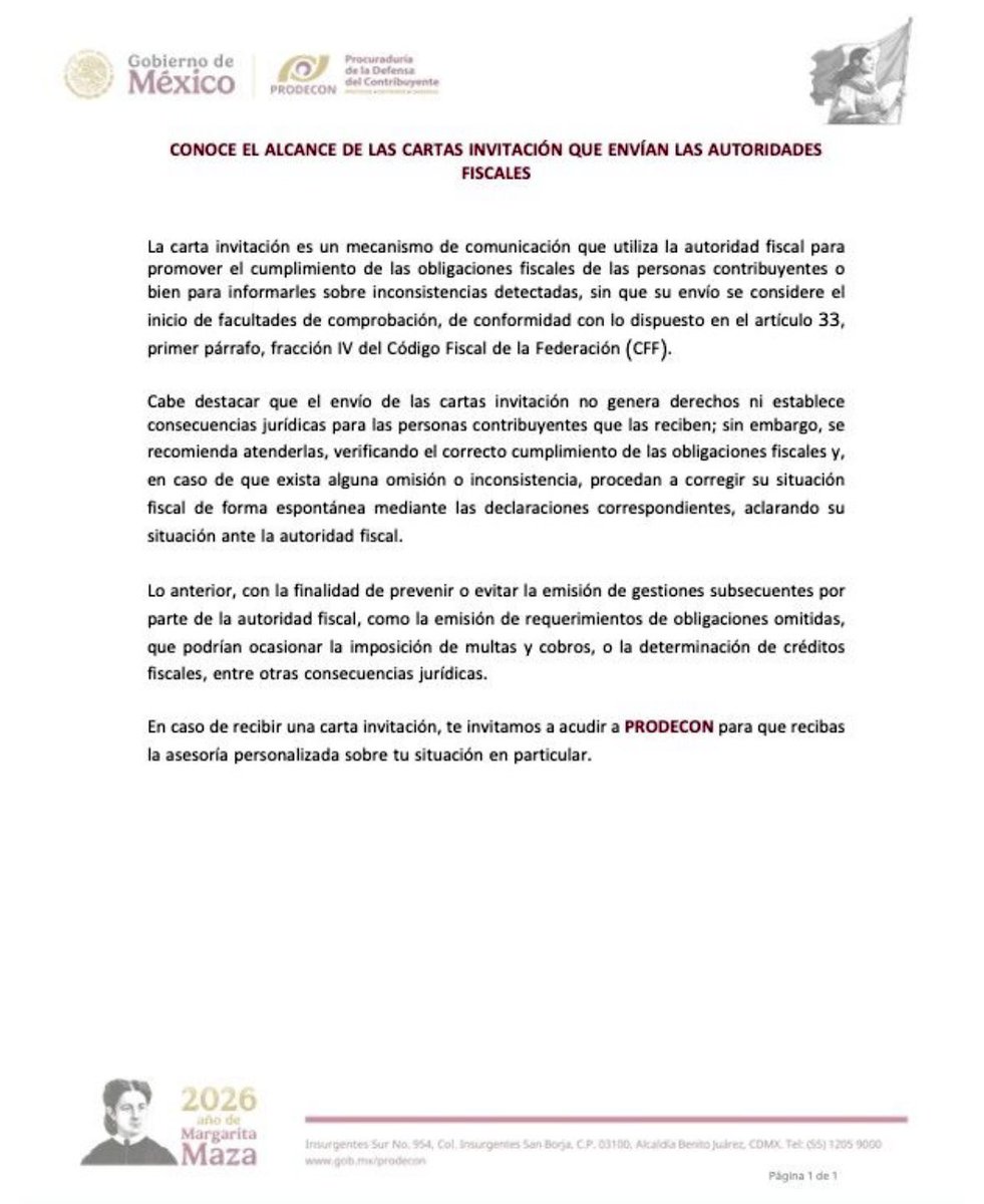 📨 ¿Te llegó una CARTA INVITACIÓN del SAT en tu Buzón Tributario?  

No es una auditoría formal ni genera multas inmediatas. Es un aviso preventivo del SAT para que corrijas inconsistencias fiscales de forma voluntaria (art. 33 CFF).  

En 2026, con más uso de IA, estas cartas