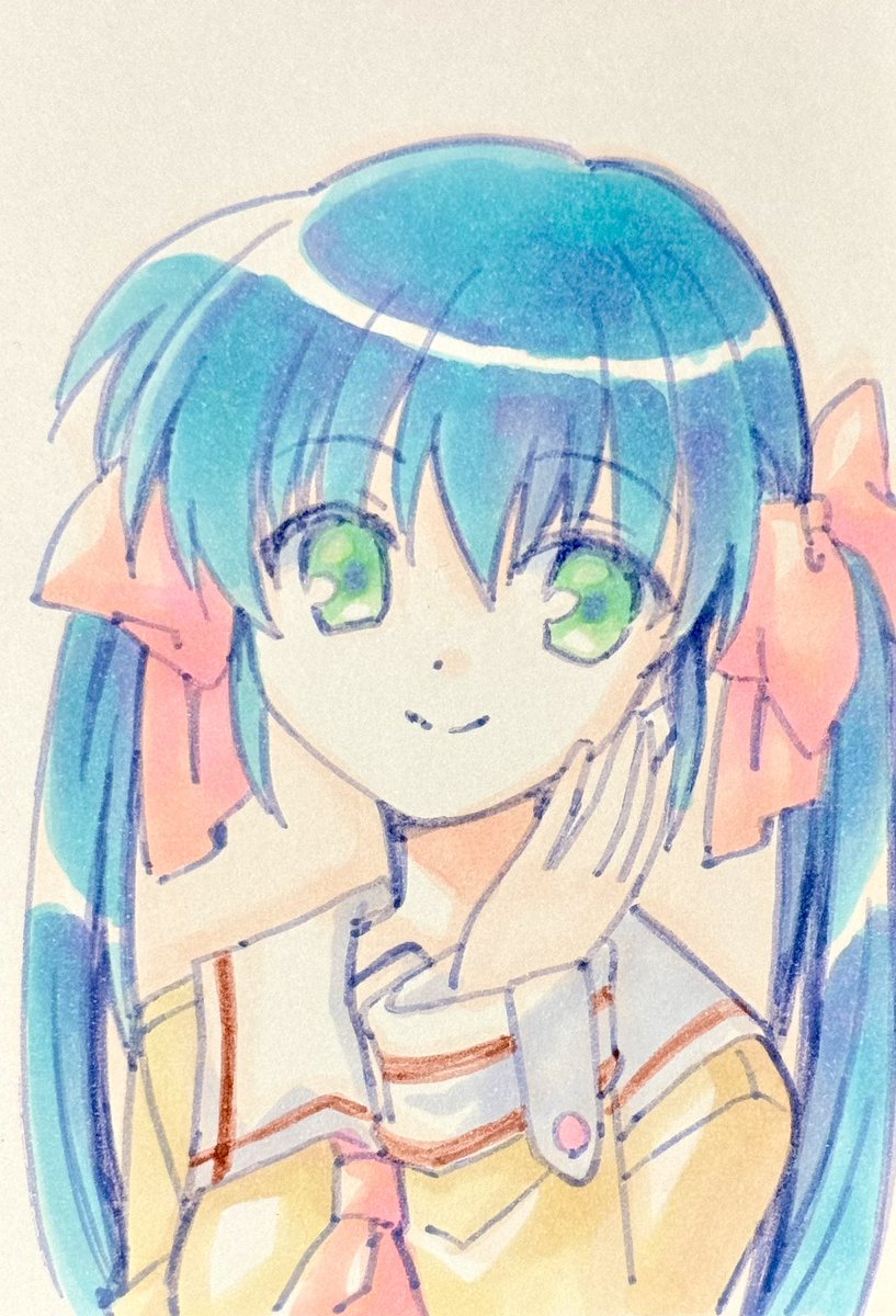 「1280日目のアナログイラストはONE〜輝く季節へ〜の七瀬留美です。 ONE.の」|池田淳のイラスト