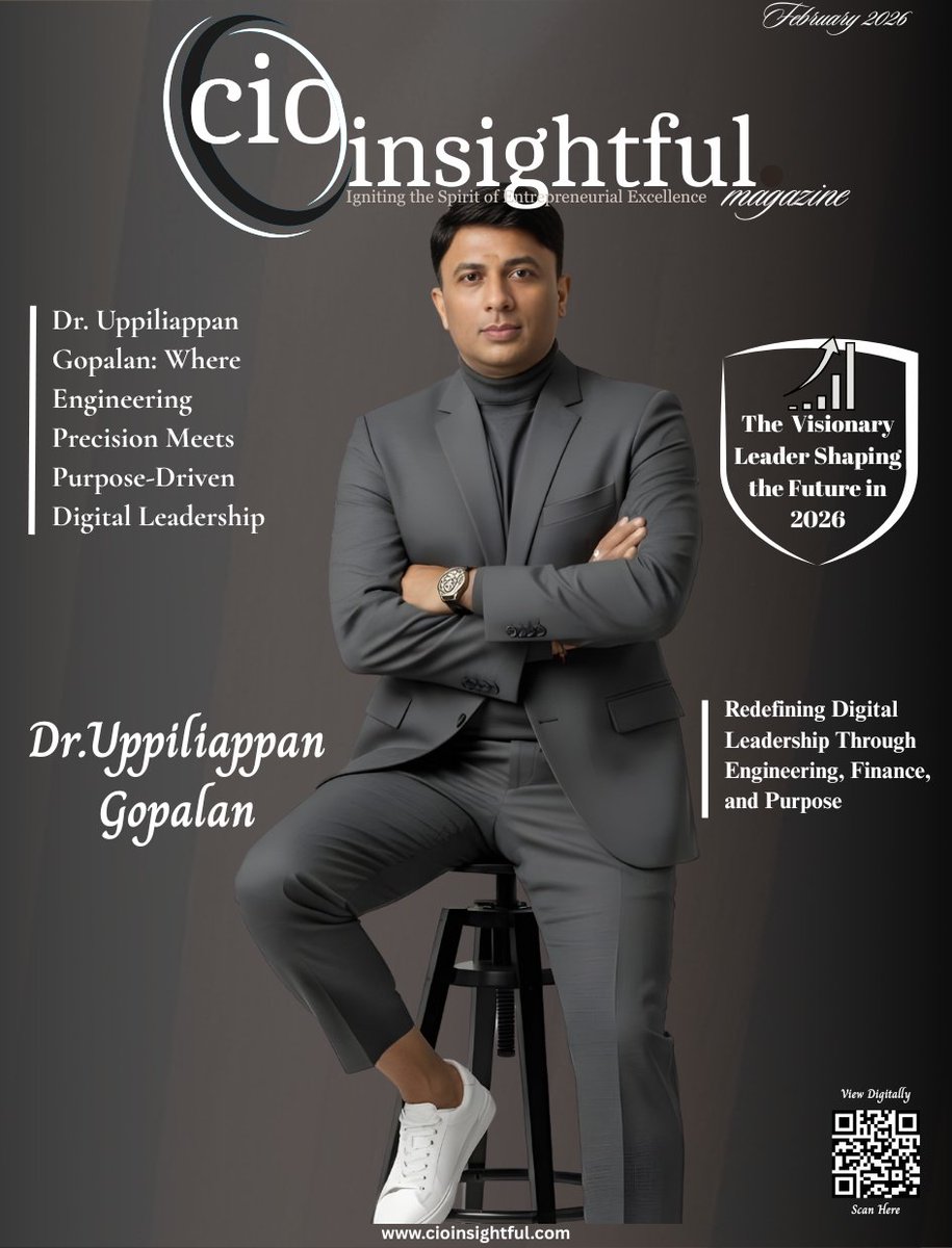 cioinsightful's tweet photo. Dr. Uppiliappan Gopalan — The Visionary Leader Shaping the Future in 2026
Building the future through bold leadership and innovation.
A true leader to watch.
https://t.co/myFUsvpatX
#VisionaryLeadership #FutureShapers #Innovation #CIOInsightful https://t.co/PZJPJM4ynA