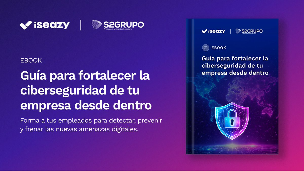🔵 En S2GRUPO seguimos impulsando iniciativas que fortalecen la ciberseguridad a nivel internacional. Y junto a isEazy, lanzamos la Escuela de Ciberseguridad para capacitar talento dentro de las organizaciones en Latinoamérica, comenzando por Colombia.