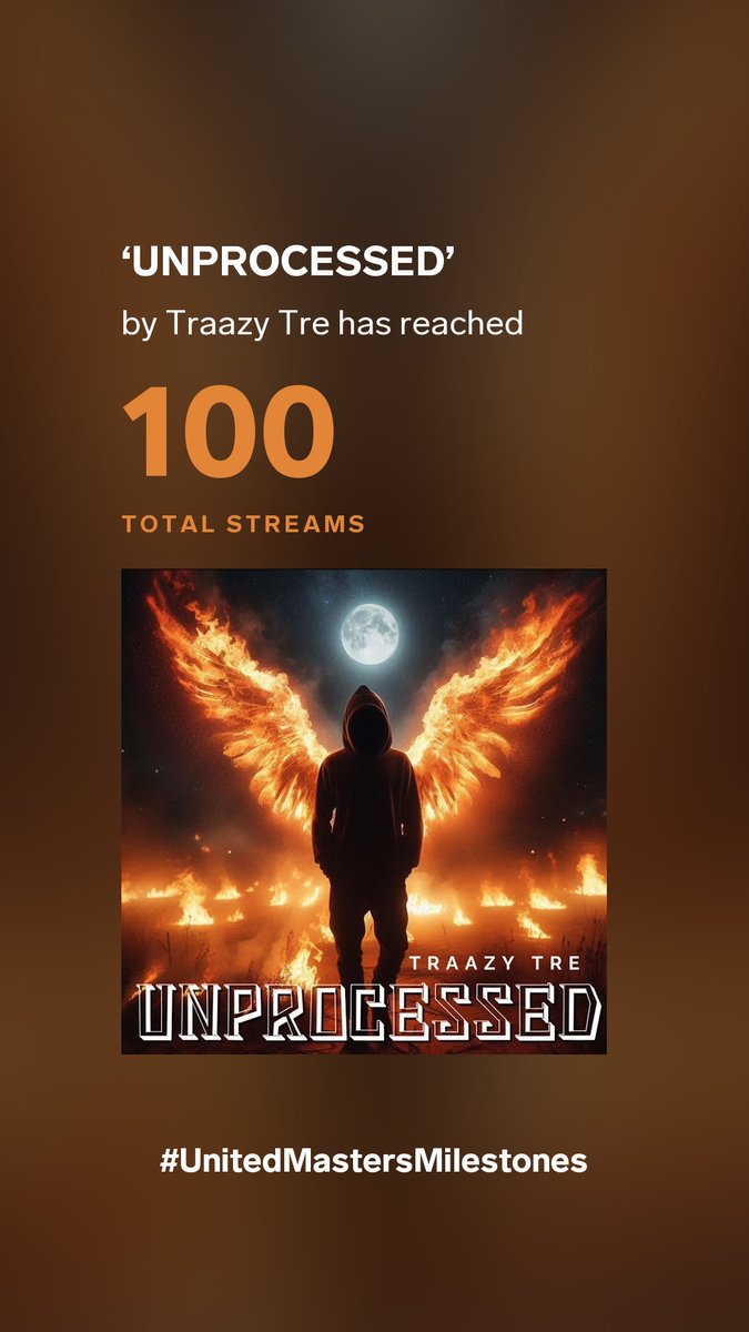 TraazyTre's tweet photo. Thank you to every one who has been listening to “UNPROCESSED” keep listening to the album it’s soooo good @unitedmasters https://t.co/m7oPzo0kkc