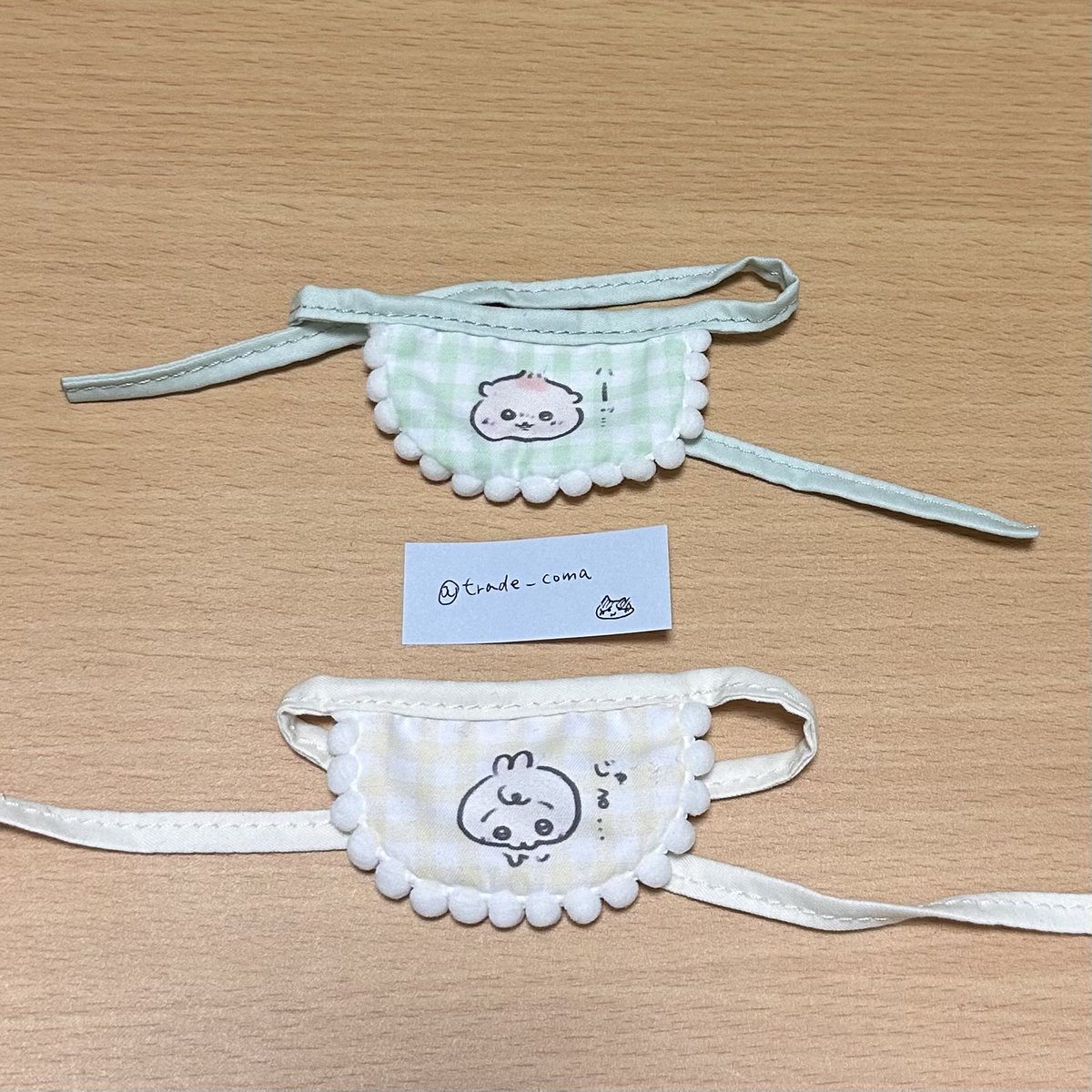 trade_coma's tweet photo. 【交換】
Chiikawa Baby ちいかわベビー トレーディングミニよだれかけ スタイ

譲:うさぎ、くりまんじゅう
求:ハチワレ

郵送>都内手渡し
どちらでも対応可能です。

検索からの方でも大歓迎です。
DM、リプライよりお気軽にお声掛けください。 https://t.co/nngbubMPyP