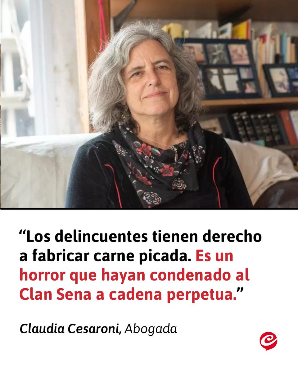 2X1 EN CARNE PICADA

La insólita defensa al Clan Sena y sus derechos: 
"Los delincuentes tienen derecho a fabricar carne picada. Es un horror que hayan condenado al Clan Sena a cadena perpetua."