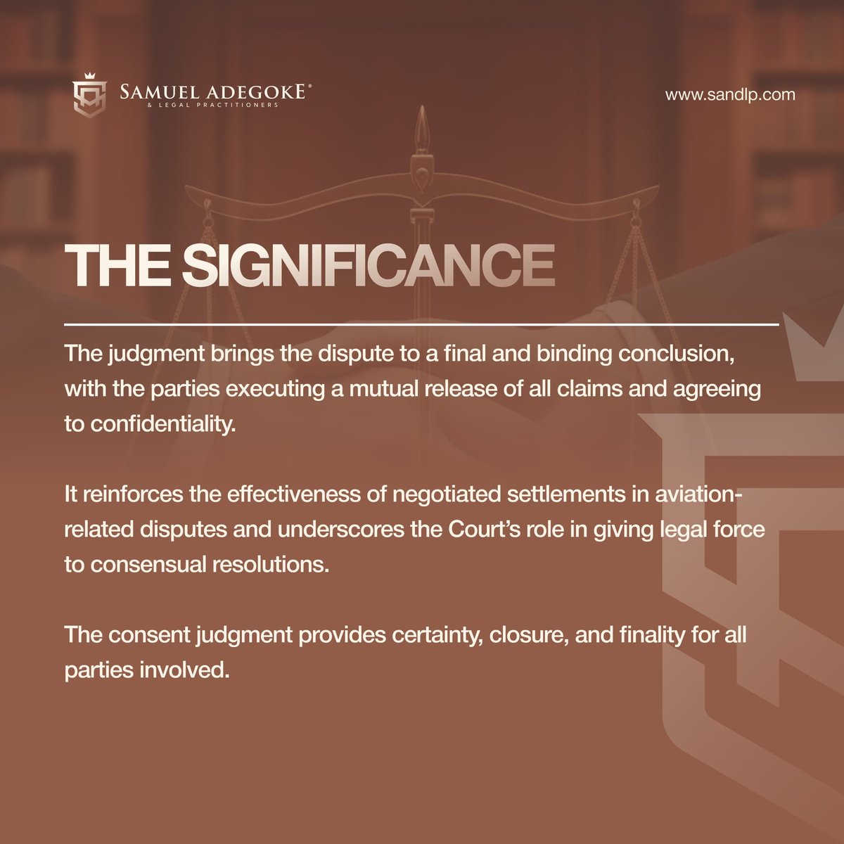 samueladegokeLP's tweet photo. This judgment reinforces the efficiency of negotiated settlement in aviation related disputes and underpins the court's role in giving legal force to consensual transactions.

#aviation #disputes #sandlp #commercialdisputes #legalrepresentation https://t.co/N2twWTUiGi
