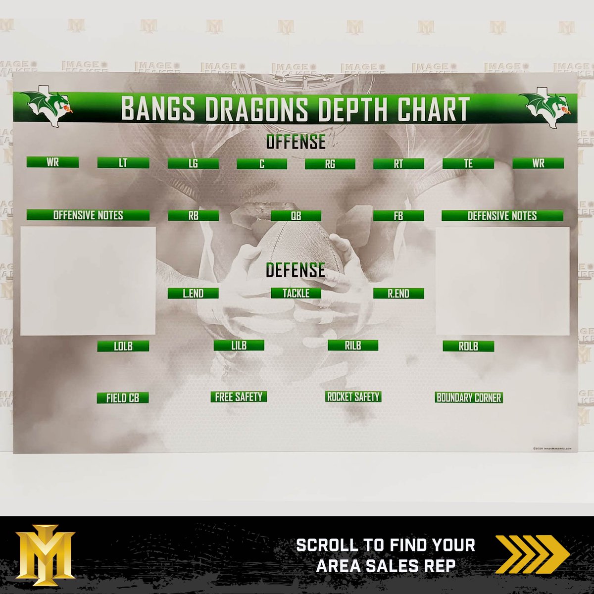 imagemakers4u's tweet image. Check out the new depth chart we produced for the Bangs High School football program!

Thank you Coach Buzzard for trusting #imagemaker4u with your project!

 #graphicdesign #customboards #bangstx #bangshighschool #bangsdragonsfootball