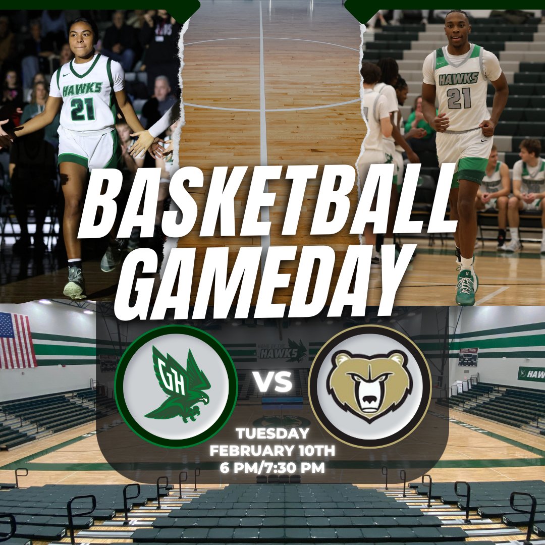 Here's info about tonight's District 7-4A basketball broadcasts:

📍Green Hill High School
🆚Mt. Juliet Golden Bears
🎙️Christian Kaposy, Chase Owens &amp; Brady Ray
⏰Girls - 6 PM/Boys - 7:30 PM
🔗Girls - webca.st/270925
🔗Boys - webca.st/270926
📻87.7 FM (in-gym)