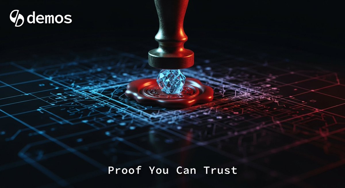 demos_network's tweet photo. What is real? What is fake? Who made it, when, and where?
In the age of AI, these are the questions that matter most.

Demos enables verifiability in 3 ways:

Stake Based: Through our DAHR technology for super fast attestations
Cryptographic: Through our TLS Notary module for those needing incorruptible evidence
Protected: Through our ZK module, for those who need proof without revealing the underlying data

Three proof models, one network.
