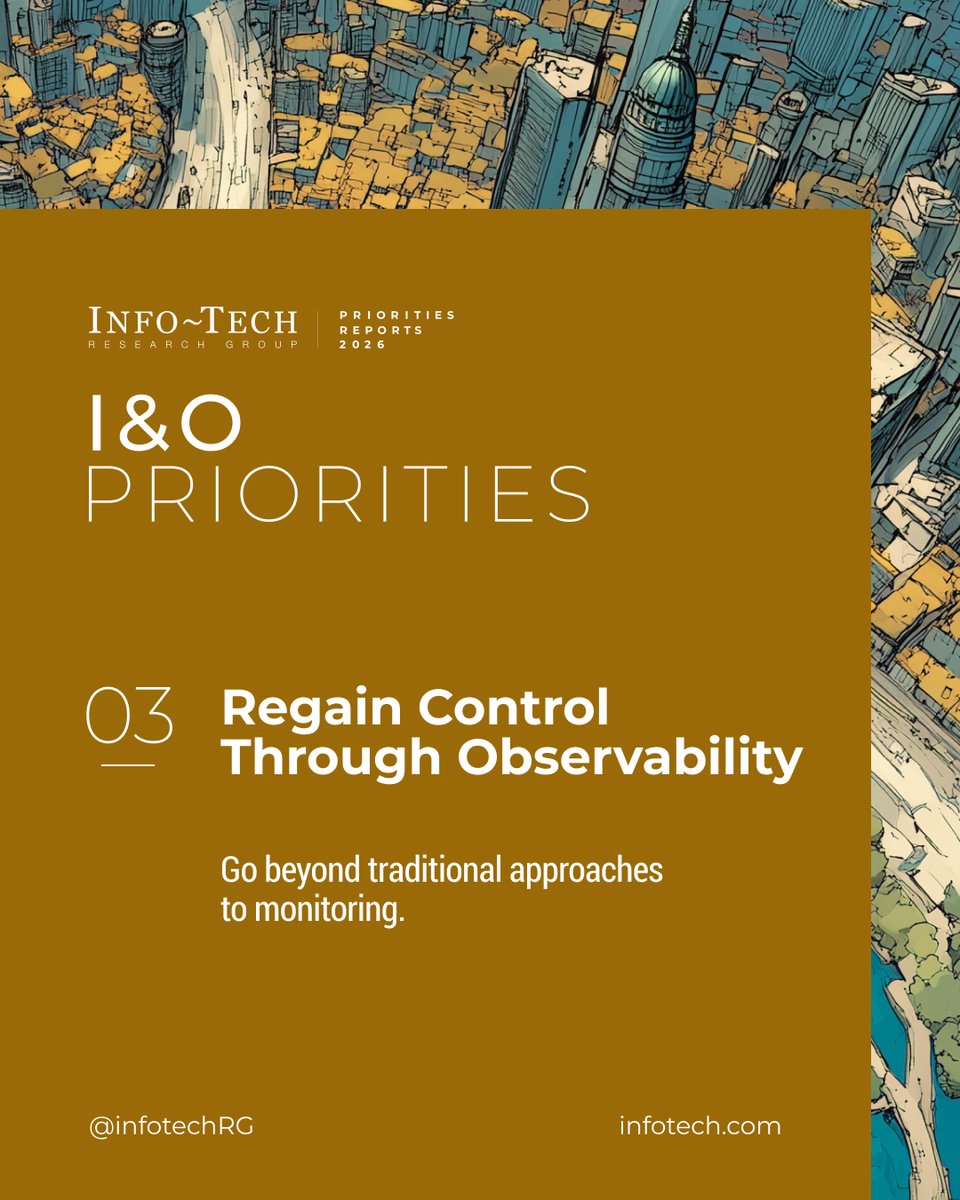 infotechRG's tweet image. Planning for 2026? The I&amp;amp;O Priorities 2026 report outlines how I&amp;amp;O teams are approaching cloud operations, AI ROI (FinOps), and observability.

Read the report → ow.ly/t5va50Ycf4M

#ITOperations #CloudStrategy #AIOps