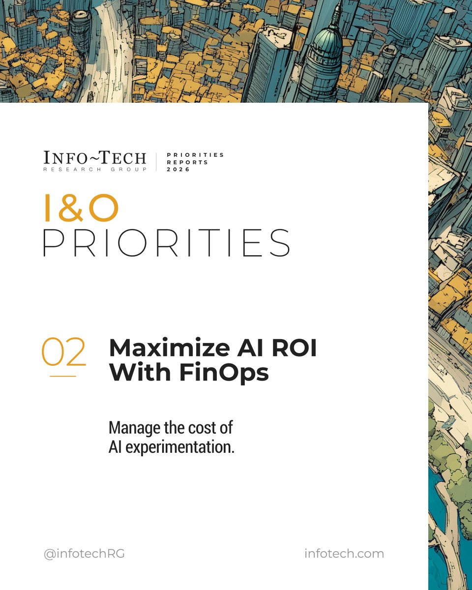 infotechRG's tweet image. Planning for 2026? The I&amp;amp;O Priorities 2026 report outlines how I&amp;amp;O teams are approaching cloud operations, AI ROI (FinOps), and observability.

Read the report → ow.ly/t5va50Ycf4M

#ITOperations #CloudStrategy #AIOps