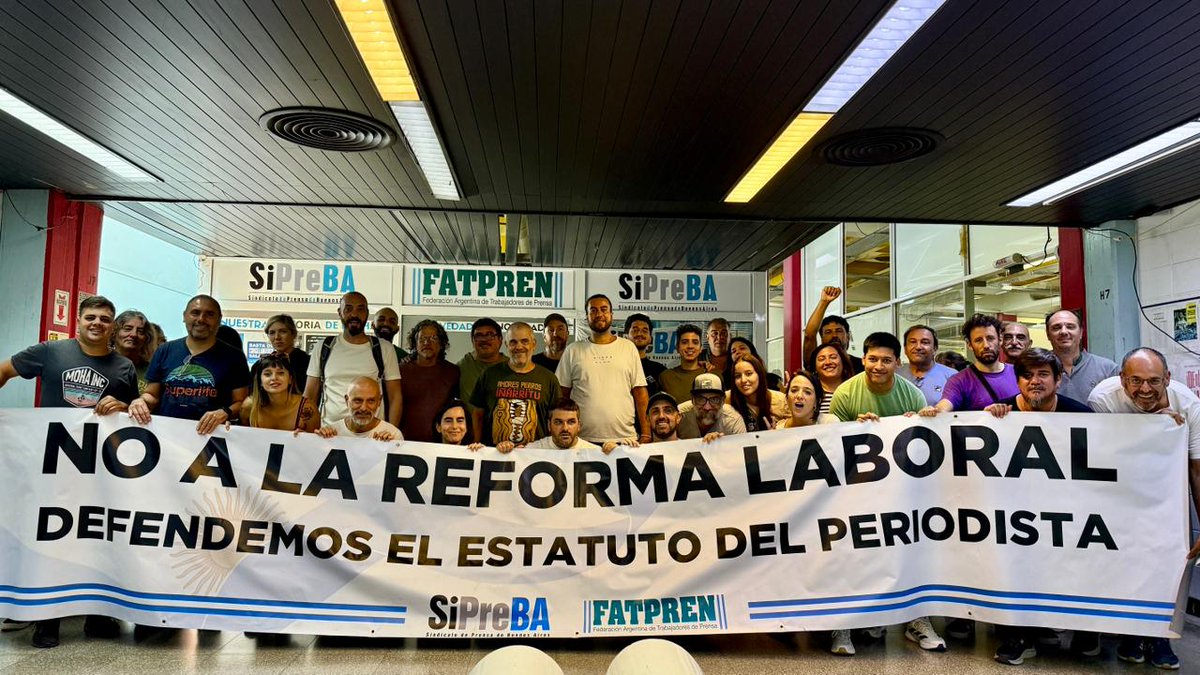Vamos a defender los derechos de todos los laburantes y, en particular, el Estatuto que resguarda nuestra profesión. 

¡NO A LA REFORMA LABORAL!

#DefendemosElEstatutodelPeriodista