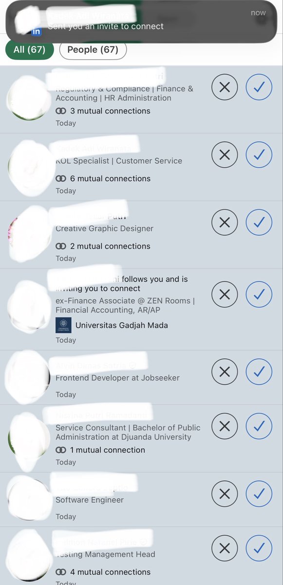 workwithdhanes's tweet image. Gara” dikatain scammer akhirnya berbagi LinkedIn notif ampe jebol wkkwk

Sabar ya guys ku accept satu” semoga bermanfaat yaaa 🫶🏻🤍

Oiya aku lagi proses dealing with partner soal AI project ntar kalau ada lokernya ku share yaaaa, ini ramah pemula buat remote worker hehe