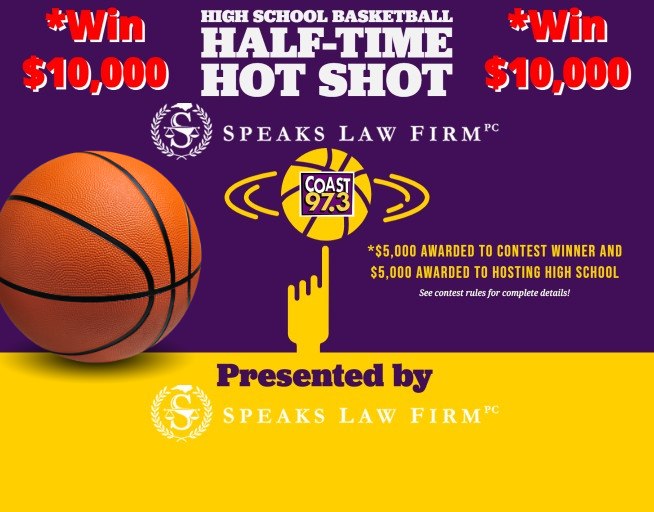 Catch us tonight for the $10,000 shot at New Hanover High School as they take on EA Laney! We will see you at 6:00pm for the sign up!! Sponsored by Speaks Law Firm.