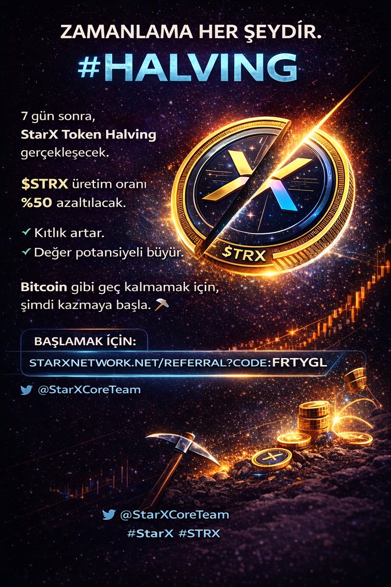 ferityagli's tweet image. Zamanlama her şeydir. ⏳
StarX Network’te $STRX halving yaklaşıyor.
⛏️ Üretim oranı azalırken
📉 arz düşer
📈 uzun vadeli değer potansiyeli güçlenir.
Mobil madencilikle Web3’e giriş hiç bu kadar kolay olmamıştı.
Geç kalmadan ekosisteme katıl 
@StarXCoreTeam
#StarX #STRX #Halving