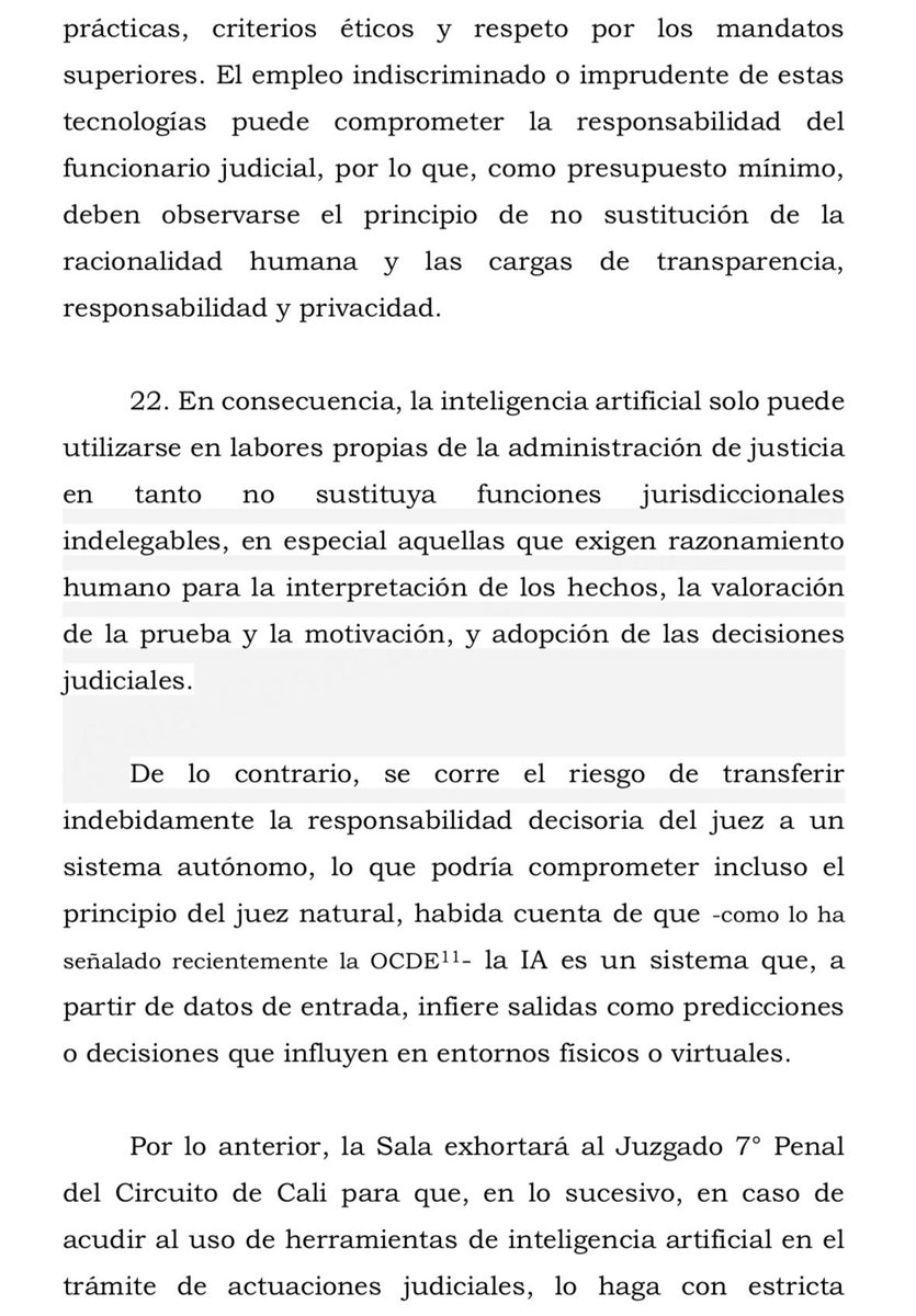 La Corte Suprema de Justicia, Sala Penal (MP JJ Urbano), fustiga el uso de la IA para valorar pruebas y proferir sentencias. (Sent. de 2 de diciembre de 2025).

Increíble que esto pase. En el caso, dio lugar a que, en sede de tutela, la Corte ordenara que el juez se aparte del