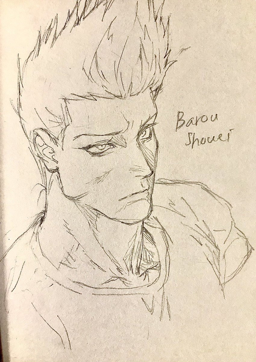 REALLY REALLY basic nothing burger 100th Barou face angle lalallala but it’s something…his name is written there for my lecturer cuz I had to submit this for an exercise.