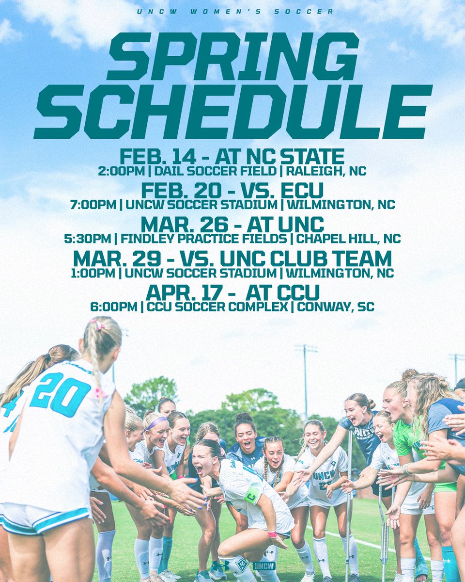 UNCWSoccer's tweet photo. see y’all 🔜

#SeahawkSoccer https://t.co/kdnCCdACFO
