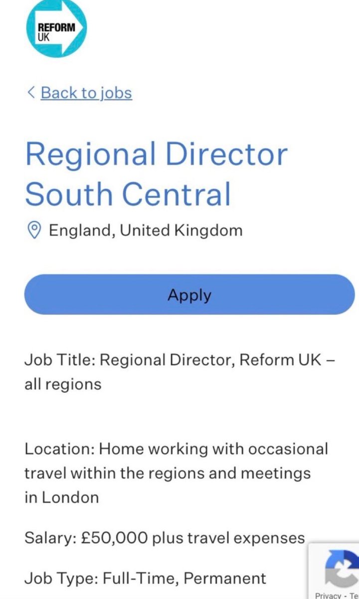 <a href="/reformexposed/">Reform Party UK Exposed 🇬🇧</a> All whilst advertising a job which lists it's *Location* as "Home Working" 🤔😳