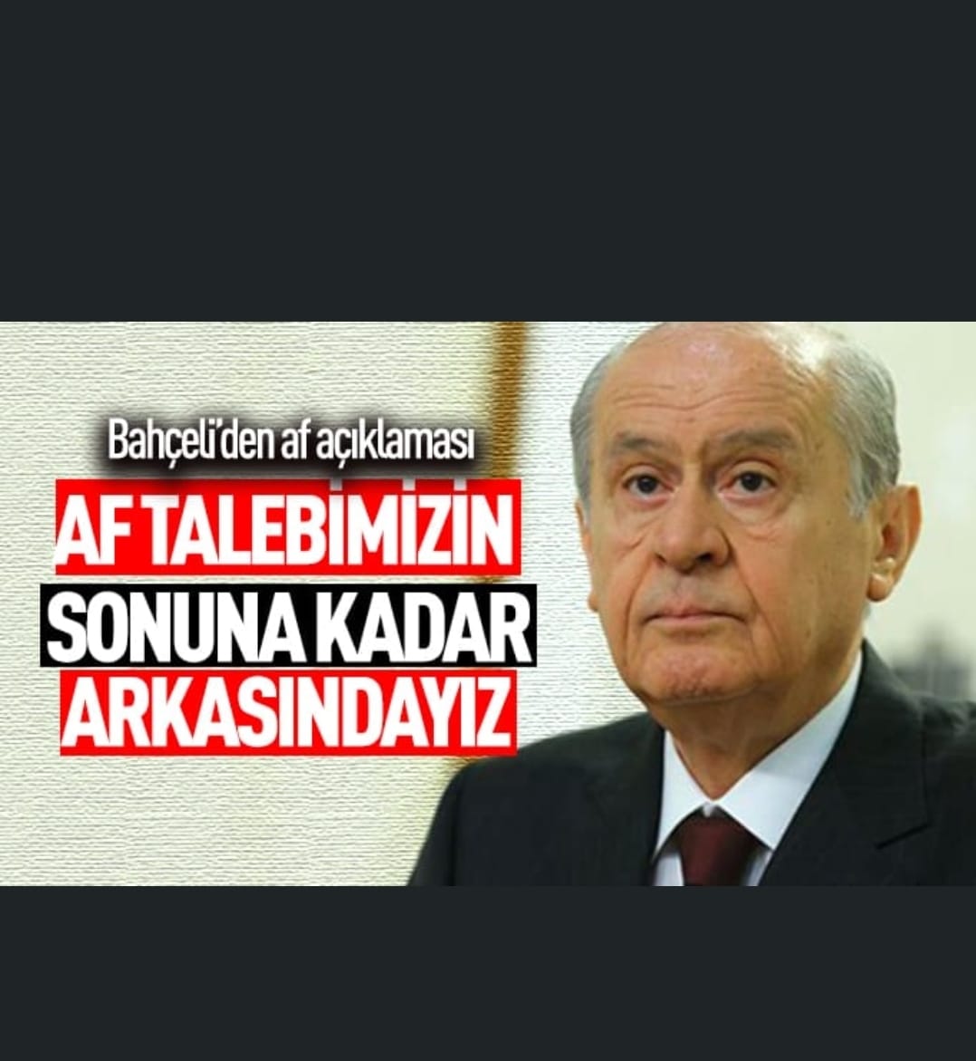 VakitTamam YüzyılAffıGelsin
<a href="/RTErdogan/">Recep Tayyip Erdoğan</a> <a href="/dbdevletbahceli/">Devlet Bahçeli</a> <a href="/eczozgurozel/">Özgür Özel</a> <a href="/YildizFeti/">Feti Yıldız</a> <a href="/Mhalukcavusoglu/">M.Haluk Çavuşoğlu</a> <a href="/yilmaztunc/">Yılmaz TUNÇ</a>