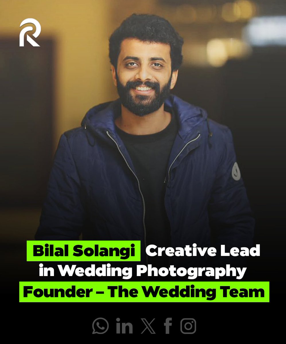 DailyNewsDotCom's tweet photo. Building excellence through creativity, trust, and entrepreneurship.

Bilal Solangi,  Lead Photographer, Client Relations Officer, and Founder of The Wedding Team, delivering meaningful visual stories with professionalism and heart.

#TheRisingPakistan #BilalSolangi https://t.co/wENjGl7xEK
