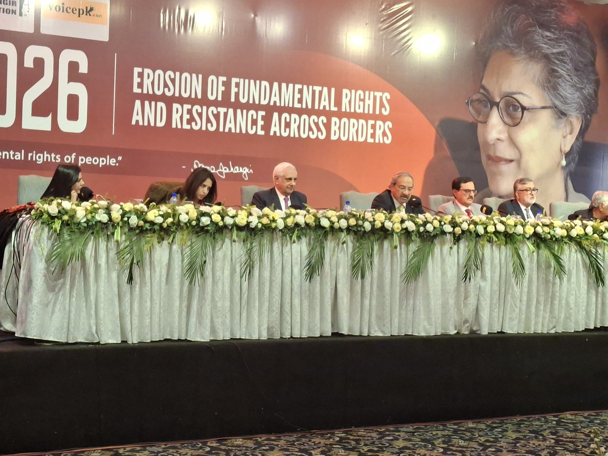 voicepkdotnet's tweet photo. Legal experts, judges, and legislators at the Asma Jahangir Conference 2026 (AJCONF2026) called for transparency when making constitutional amendments and urged the judiciary to dispel perceptions that they are under executive influence following the passage of the 26th and 27th Constitutional Amendments.

https://t.co/F7pWmOx22V