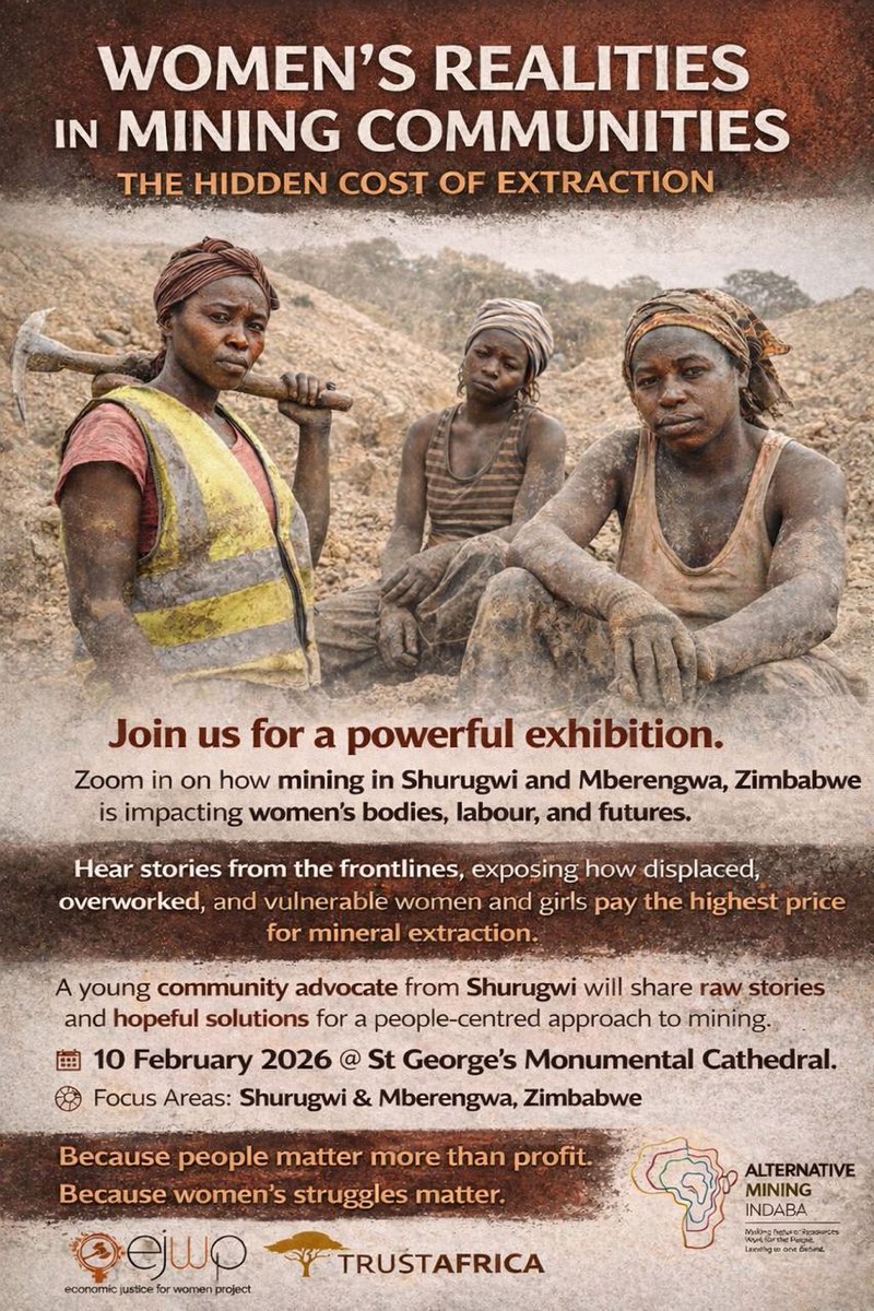 Ongoing at #AMI: 
TrustAfrica, together with @Youth-Led Accountability (YAI), and <a href="/economic/">economic | إيكونوميك</a> justice for women project ( ejwp)is hosting an exhibition.
Stop by our table and listen to powerful stories from mining-affected communities.