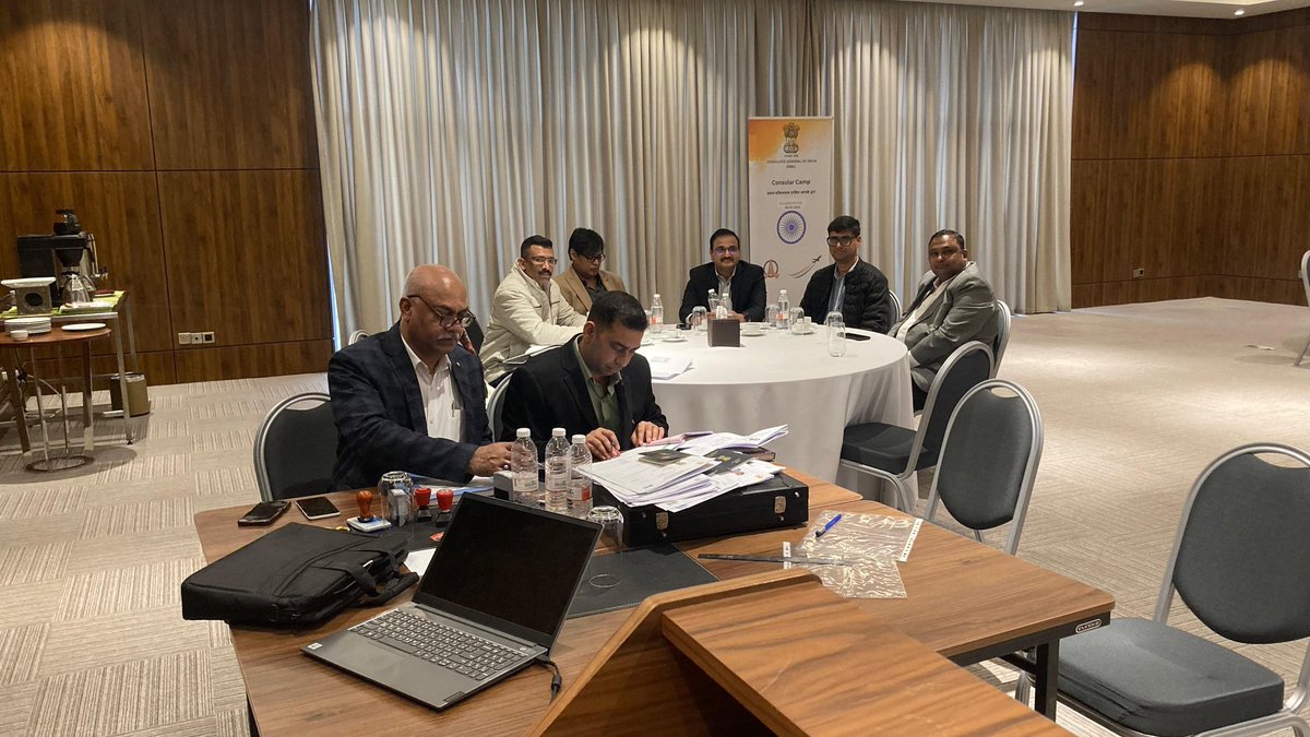 IndiaInErbil's tweet photo. @IndiaInErbil organized a #ConsularCamp in Slemani on Feb 6, 2026. The team provided guidance on consular services and accepted passport and miscellaneous applications to assist applicants.
@EI_Baghdad @IndianDiplomacy @MEAIndia https://t.co/fWYuF5LnKA