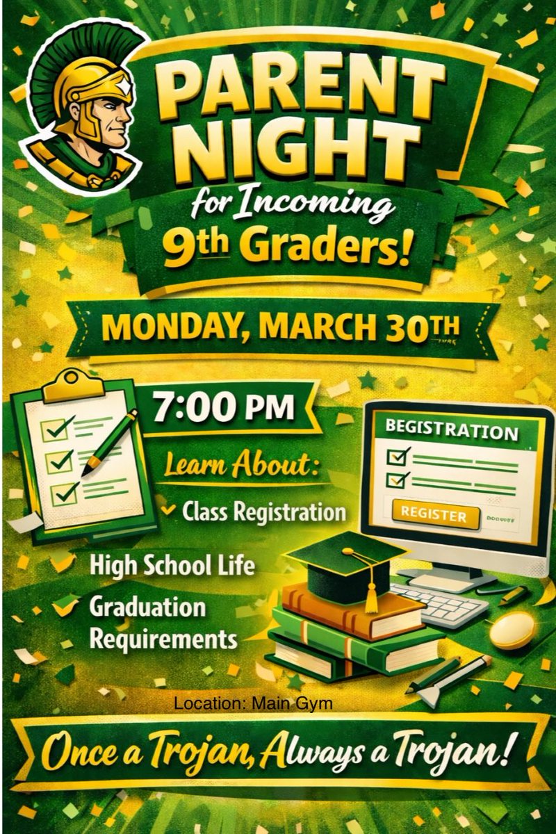 Attention 8th grade parents and students! 
See important announcement below.