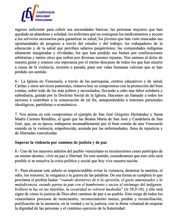 Tras su CXXV Asamblea Ordinaria Plenaria, la <a href="/CEVmedios/">Conferencia Episcopal Venezolana CEV</a> dirigió un mensaje al país que aborda el dolor por el empobrecimiento, propone caminos concretos para la reconciliación nacional, la purificación de la memoria y el respeto a la soberanía popular que reside en el ciudadano.