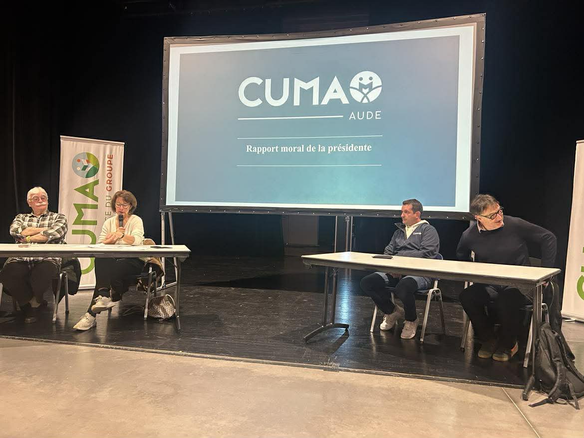 Retenu à l’Assemblée nationale, j’étais représenté par mon suppléant <a href="/EdouardJordan1/">Edouard JORDAN</a> à l’assemblée générale de la fédération de l’Aude des Coopératives
d'Utilisation du Matériel Agricole (CUMA) qui se déroulait à Ferrals-des-Corbières.