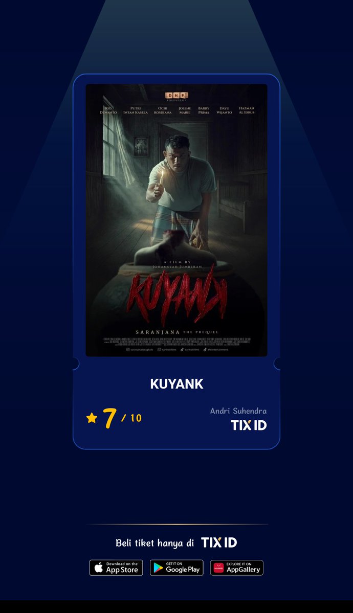 Film  #Kuyank rame. Ternyata full Bahasa Banjar, untuk pertama kalinya Aku ngerti  bahasanya tanpa melihat teks Indonesia. Aktingnya jua bagus. Kebanyakan tadi yg nonton filmnya kebanyakan Ibu2 &amp; hampir full dibioskopnya. 5 layar dari 9 Studio isinya Film Kuyank. <a href="/DarihatiFilms/">DHF Entertainment</a>