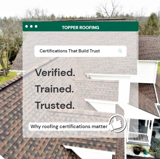 TopperRoofing's tweet image. Roofing certifications help protect homeowners, not just contractors.

They signal proper training, safety practices, and work that meets manufacturer standards.
➡️ topperroofing.com/certifications/

#TopperRoofing #CertifiedRoofing #HomeProtection #RoofingSt...