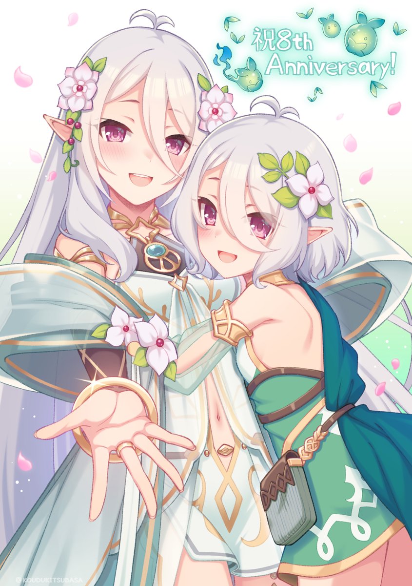 koudukitsubasa's tweet image. コッコロちゃんと大人コッコロちゃん
8周年おめでとうございます！🎉

ニックネーム：紅月つばさ
#プリコネフェス2026アートCP