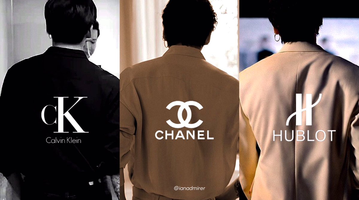 the power of jungkook’s back >>>
Calvin Klein          CHANEL              HUBLOT