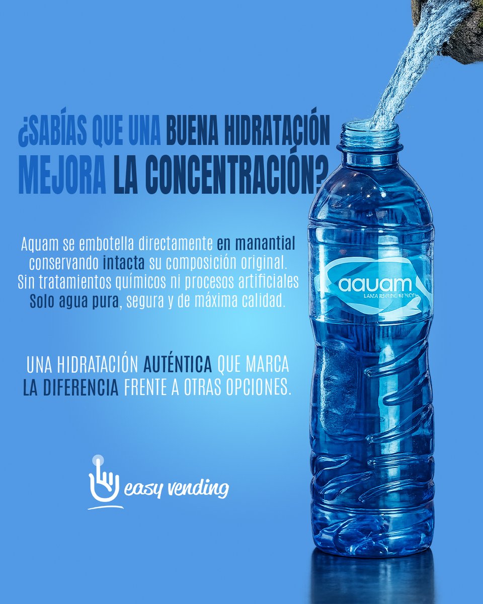 easy_vending's tweet photo. ¿Sabías que beber agua mejora la concentración y la productividad? 💧🧠
Con Aquam y nuestros dispensadores de agua en tu empresa, hidratarse bien es sencillo.
👉 https://t.co/f5fMCO0wlo
#AQUAM #Hidratación #BienestarLaboral #DispensadoresDeAgua #EasyVending https://t.co/bS3xdNQ1Zf
