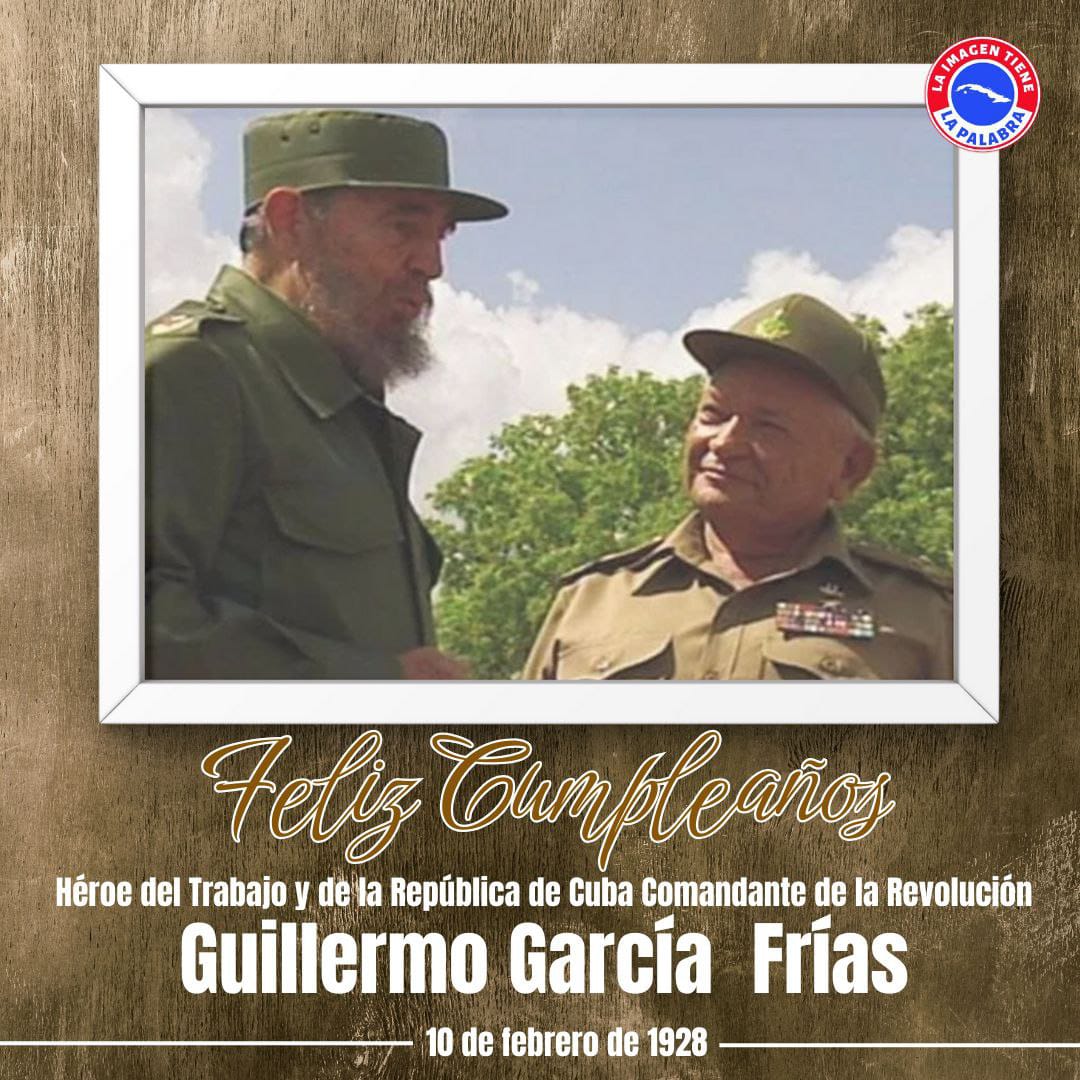 Muchas felicidades desde <a href="/finanzasprecios/">Ministerio de Finanzas y Precios Cuba</a>, al Héroe del Trabajo y de la República de #Cuba 🇨🇺 Comandante de la Revolución Guillermo García Frías!!!
Gracias por sus enseñanzas y por el amor a nuestra Patria.
#CubaViveEnSuHistoria