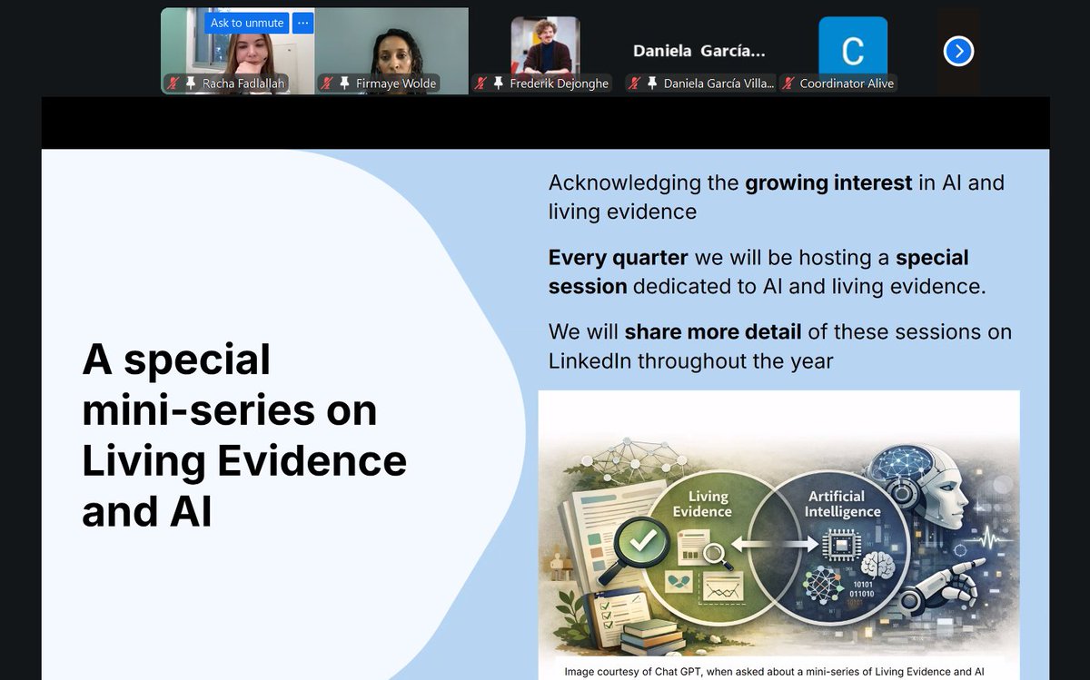 Alliance for Living Evidence (Alive) tweet media