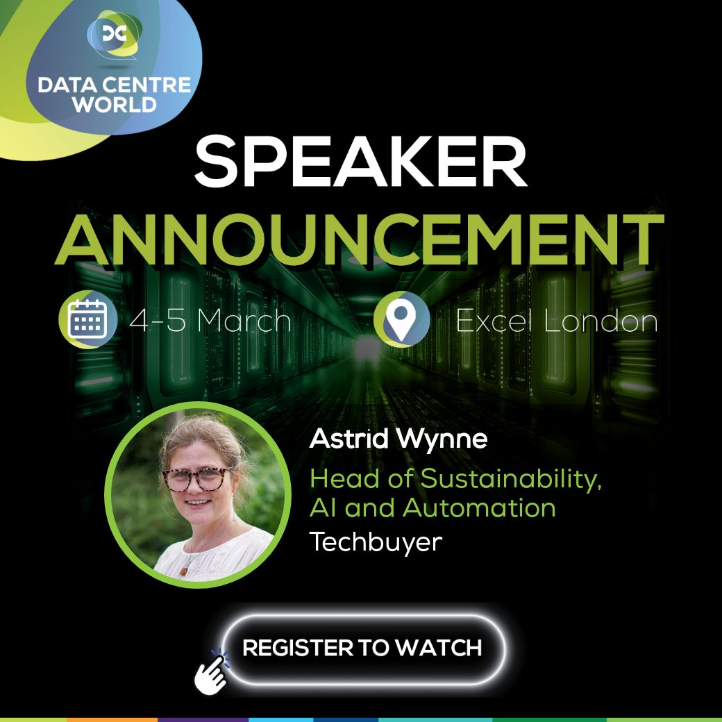 DataCentreWorld's tweet photo. ✨ We’re delighted to announce that Astrid Wynne, Director of Enterprise AI at AstraZeneca, will be taking the stage at Data Centre World 2026!

Secure your spot today: https://t.co/qJMfjTdj2C https://t.co/bBSjLXUipM