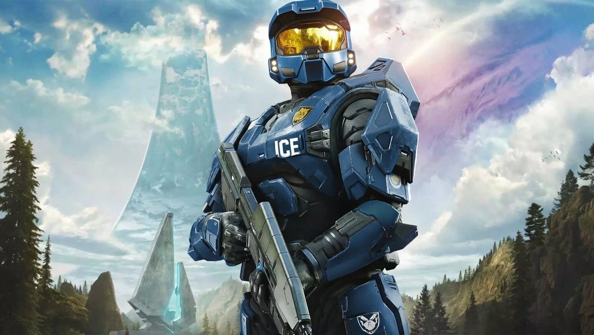 #Halo x ICE: Master Chief got a new ICE skin. He swore an oath to deport the aliens – deport the Covenant!