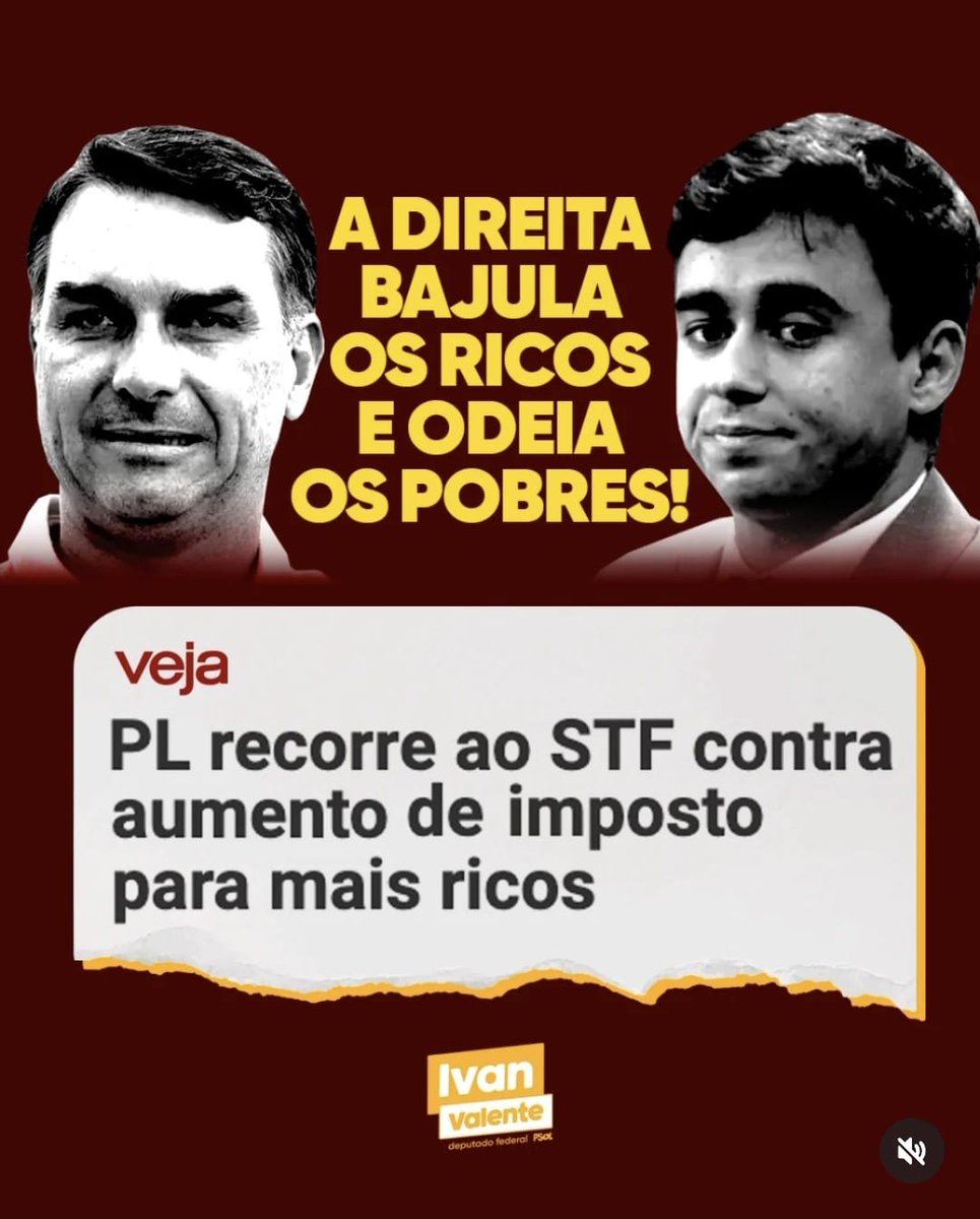 RIDÍCULO! O PL entrou com ação no STF para derrubar trechos da lei que isentou do IR quem ganha até R$ 5 mil, os que aumentam a taxação dos ricos. Além do papel ridículo de acionar o STF para isso, fica evidente que, por trás da máscara de moralistas, resta apenas uma coisa: a