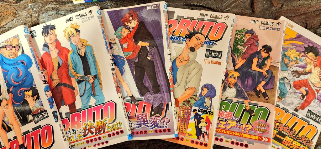 BORUTO簡単解説
1巻～3巻(映画)
※映画通りだけど結末が大きく変更!!
４巻～6巻
※青(元霧隠れ)との対決
7巻～14巻 
※ナルトvs大筒木イッシキ。この戦いは面白ろすぎる!!そして泣ける
15巻～20巻 1部完
※十尾の伏線、エイダなど新キャラ続々登場。ボルトとカワキの立場がいれかわる。2部へ(3年後)