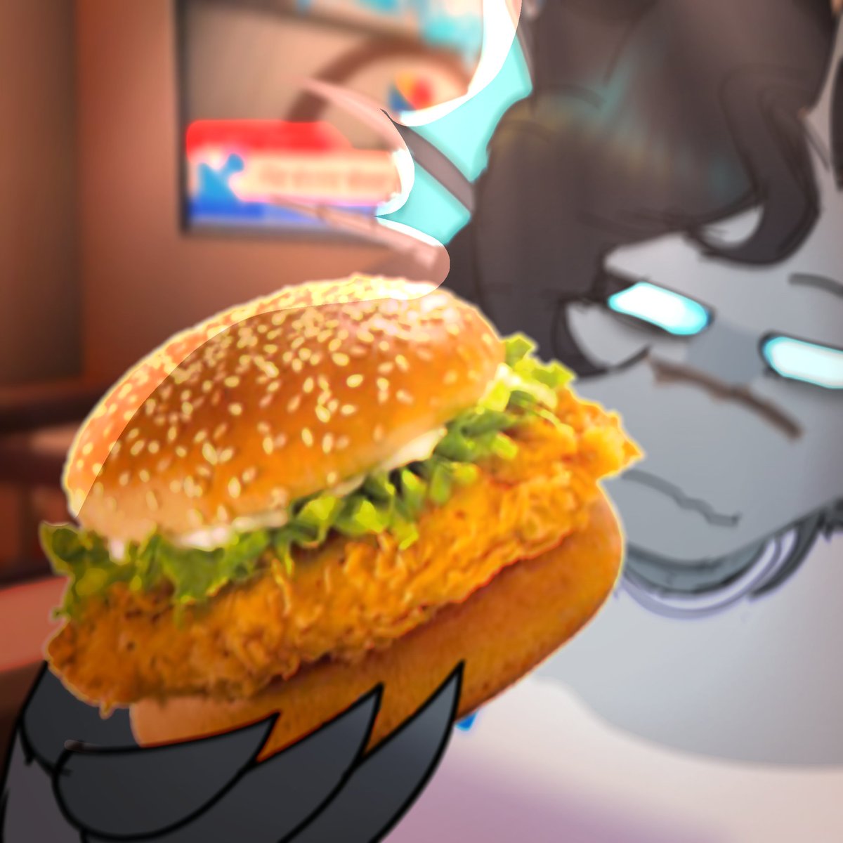 Z_13__'s tweet image. Burger.